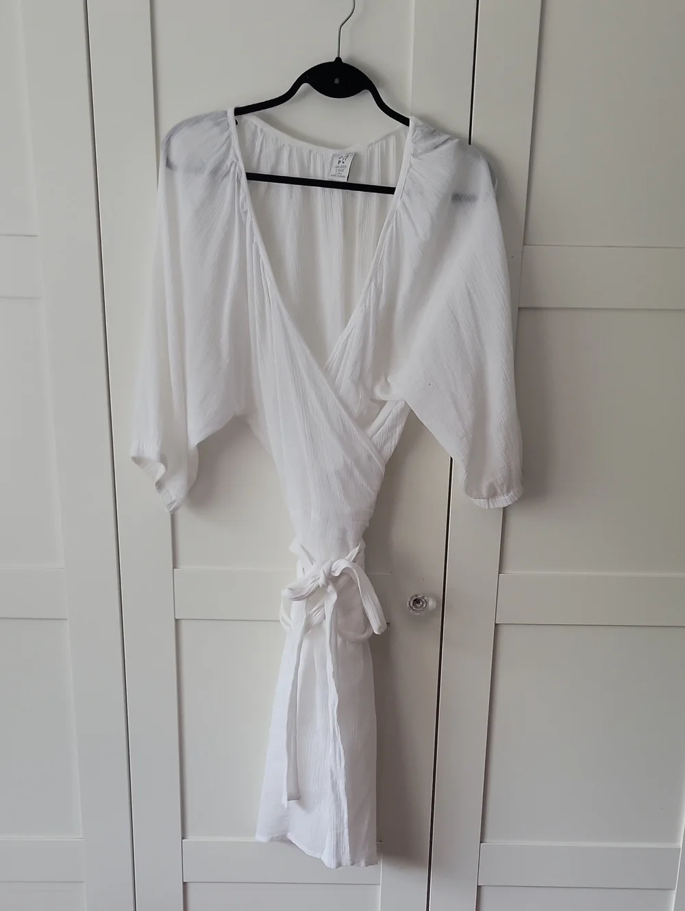❄️3/$30 White Wrap Dress with Tie Waist AND Second Tank Dress - Picture 2 of 7